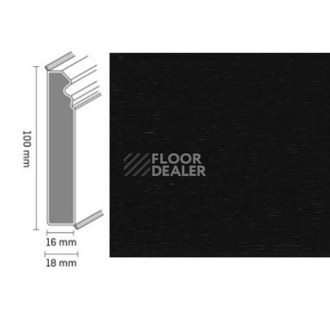 Плинтус Плинтус Dollken Cubu Flex life Hamburg Style 100 1144 - black фото 1 | FLOORDEALER